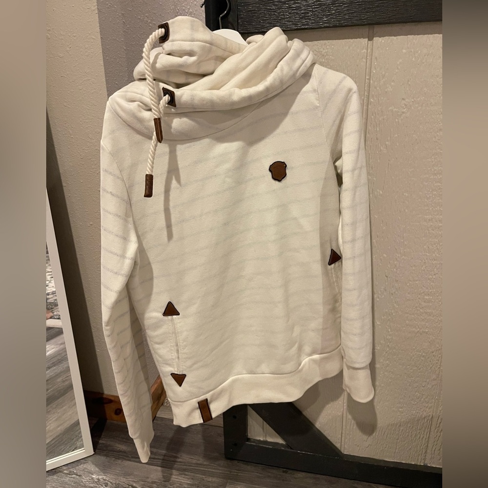 Naketano Cream Cowl Neck Sweatshirt